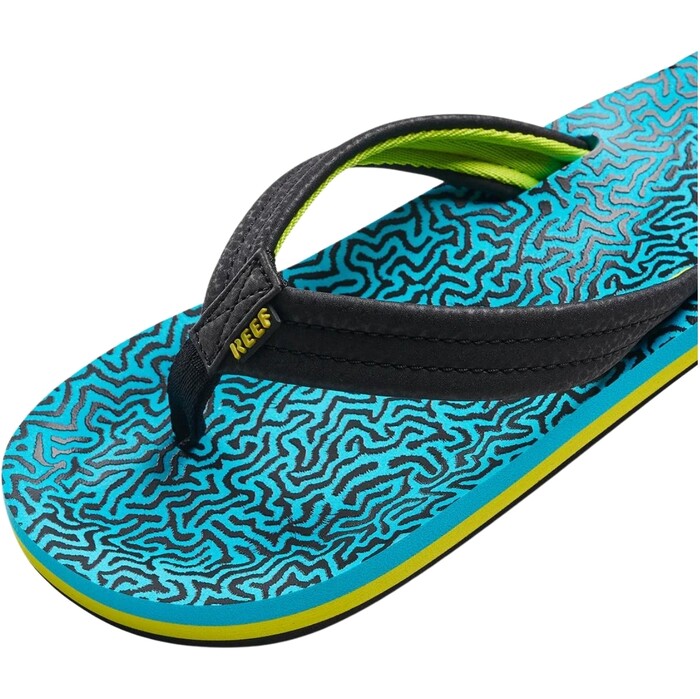 2024 Reef Kids Ahi Flip Flops CJ2050 - Blue Coral